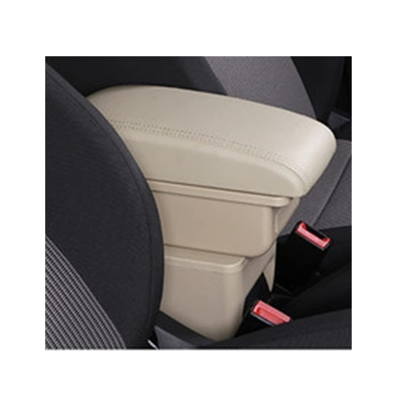 Auto-Armlehnen-Organizer Armlehne Box für Abarth 595 Zentrale Shop Inhalt Lagerung Box für Mit Tasse Halter Aschenbecher USB Interface Zubehör(B1 3 USB) von FREERAY