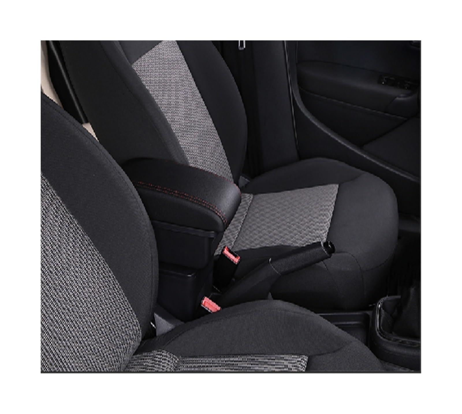 Auto-Armlehnen-Organizer Armlehnenbox Auto-Armlehnenbox Dedizierter Multifunktions-USB für Toyota für Yaris Hybrid 2015 2016 2017 2018 2019 2020 2021(B2,Black red) von FREERAY