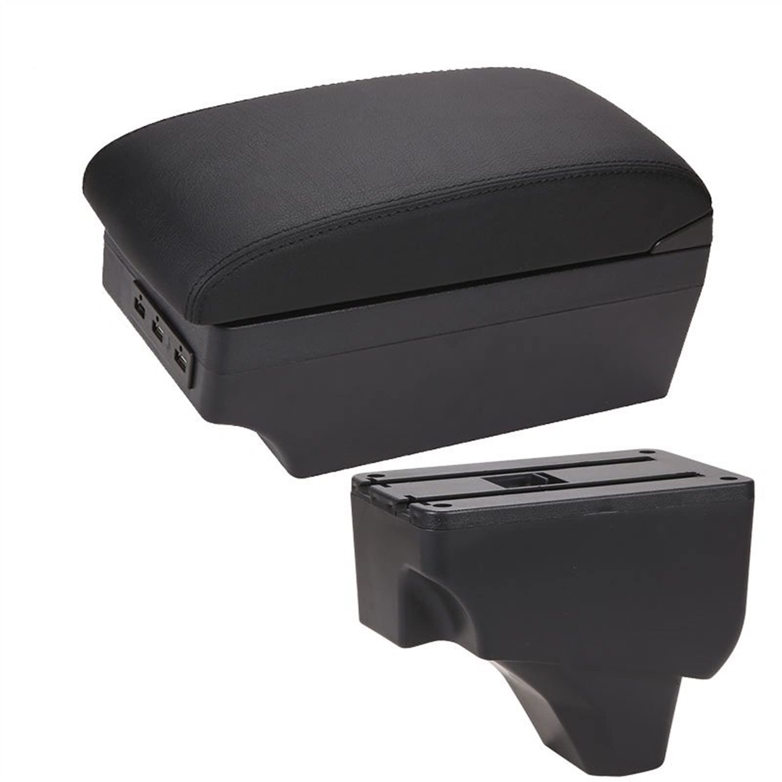 Auto-Armlehnen-Organizer Auto Armlehne Box Center Console Armlehne Storage Box für Mit USB für Peugeot 208 2019 2020 2021(7USB A3) von FREERAY