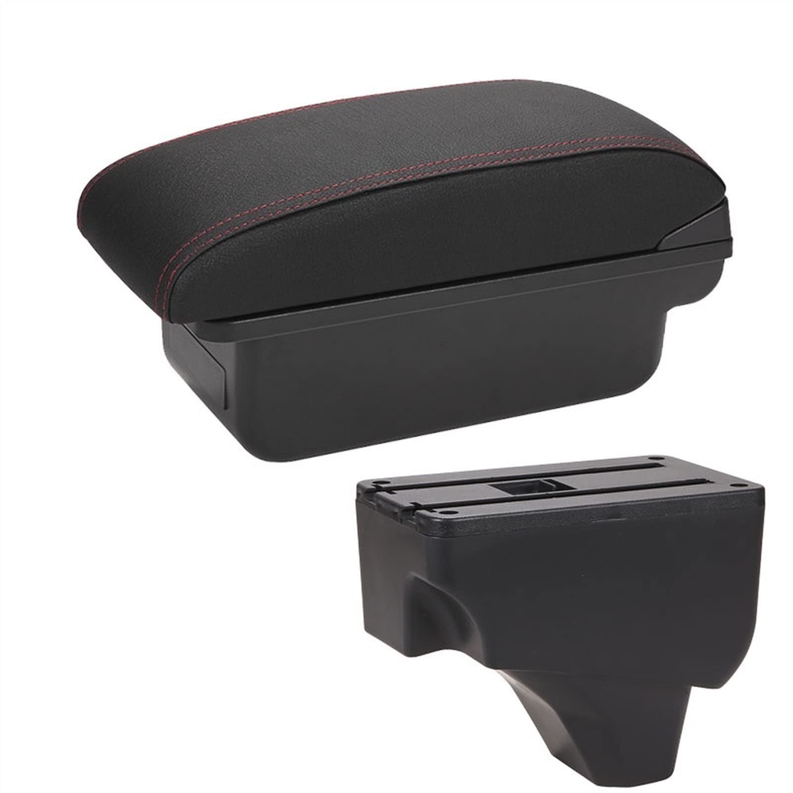 Auto-Armlehnen-Organizer Auto Armlehne Box Center Console Armlehne Storage Box für Mit USB für Peugeot 208 2019 2020 2021(NO USB C3) von FREERAY