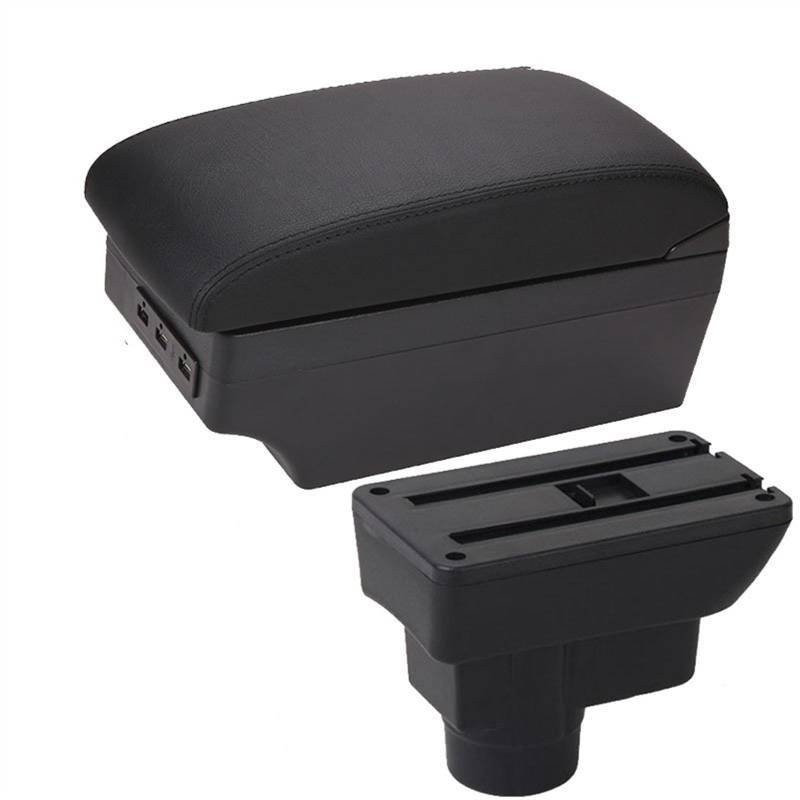 Auto-Armlehnen-Organizer Auto Armlehne Rückenlehne Innenteile Aufbewahrungsbox Nachrüstteile Autozubehör Armlehnenbox, für Opel für Corsa D(A2 Black line 7USB) von FREERAY