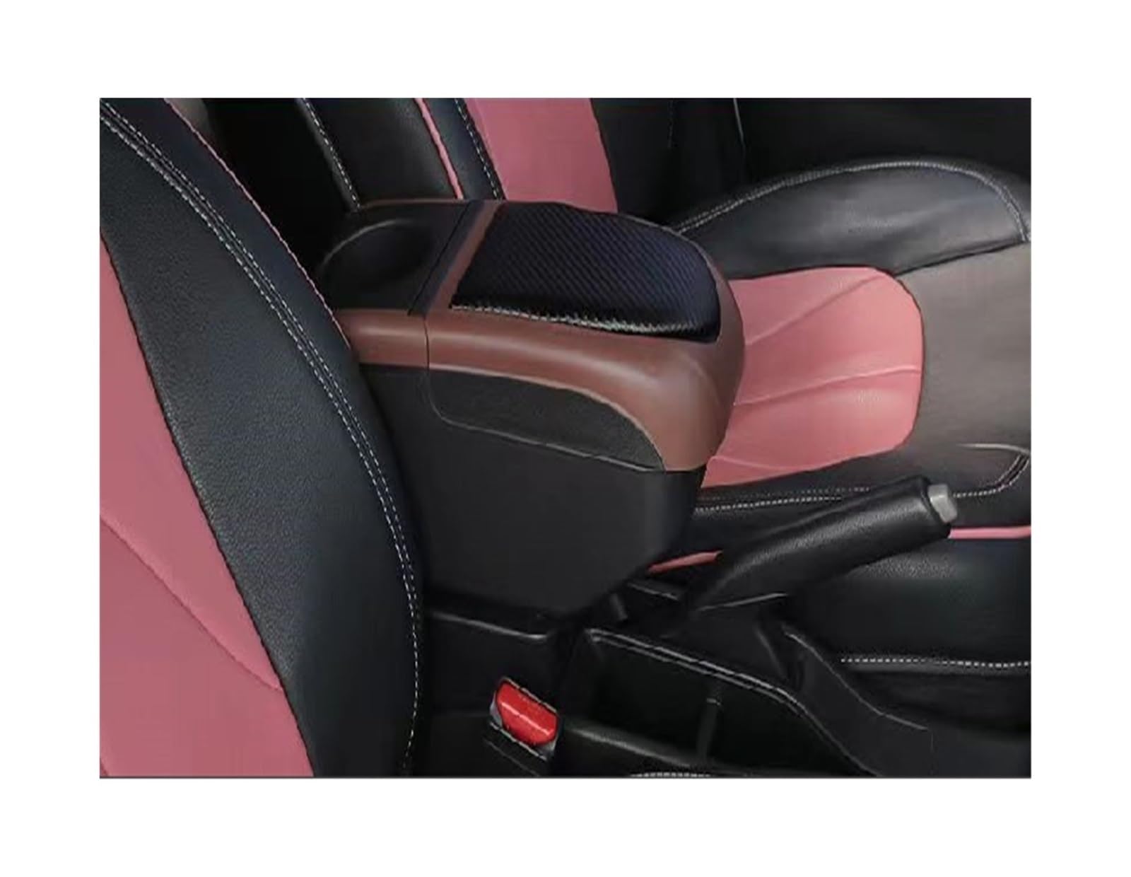 Auto-Armlehnen-Organizer Auto Armlehnenbox Mittelarmlehnenbox Nachrüstung USB Getränkehalter Autoinnenausstattung für Toyota Aygo X 2022(Black-coffee) von FREERAY