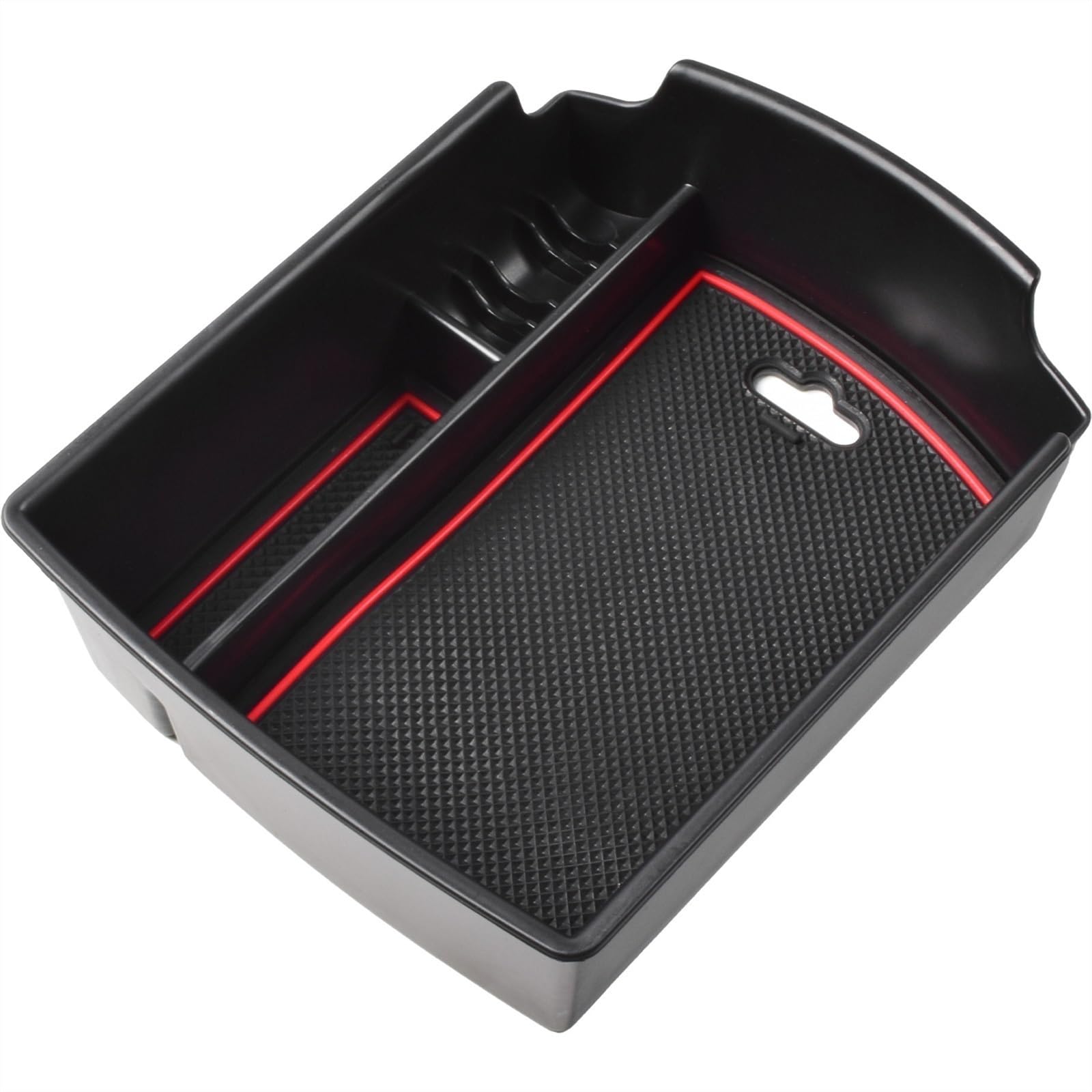 Auto-Armlehnen-Organizer Auto Center Konsole Organizer Container Armlehne Storage Box Tray für Kia Soul 2020-2023(Red 025) von FREERAY