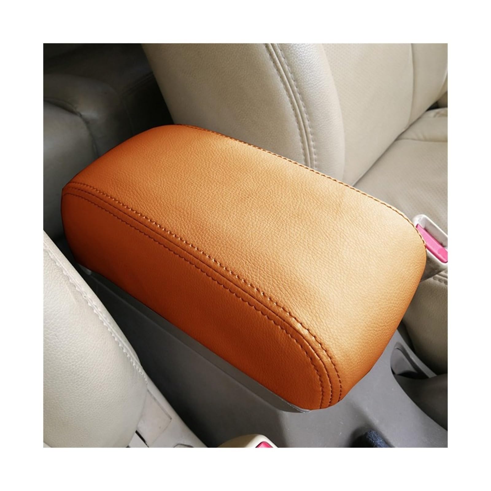 Auto-Armlehnen-Organizer Für Hyundai für Tucson 2006-2014 Auto Zentrale Armlehne Box Abdeckung Pad Schutz Zubehör(Khaki) von FREERAY