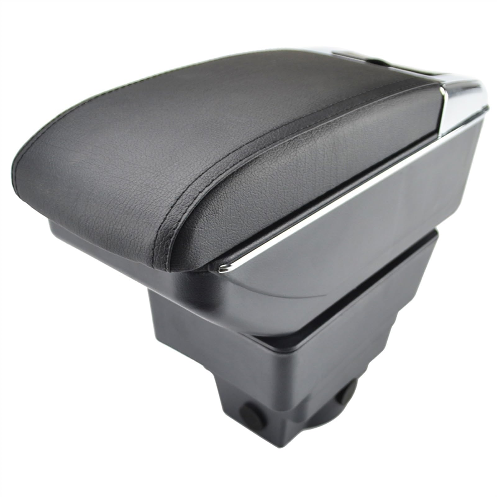 Auto-Armlehnen-Organizer Für Opel für Astra J 2009-Present Auto Armlehne Armlehne Dual Layer Aufbewahrungsbox Dekoration Auto Styling(Black Thread) von FREERAY