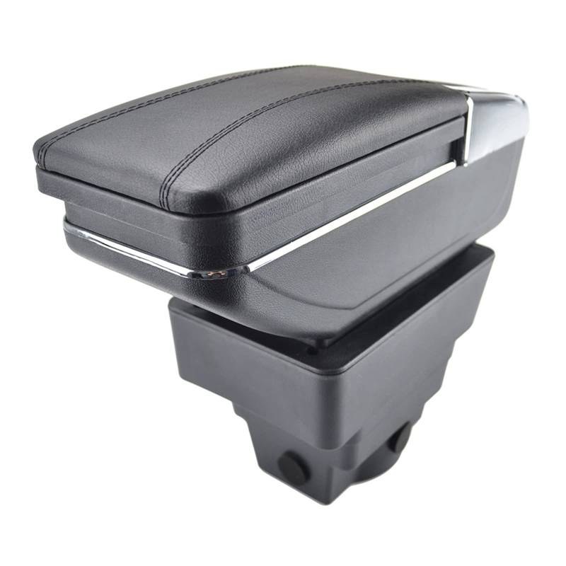 Auto-Armlehnen-Organizer Für Opel für Vauxhall für Astra J 2009-2015 Auto Armlehne Box Armlehne Drehbare Aufbewahrungsbox Dekoration Auto Styling(Black thread) von FREERAY