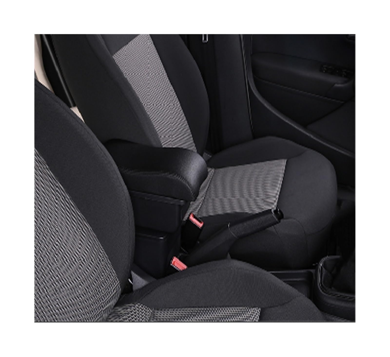 Auto-Armlehnen-Organizer Für Peugeot 107 für Citroen C1 Armlehne Box Auto Armlehne Box Gewidmet USB(A3,Schwarz) von FREERAY