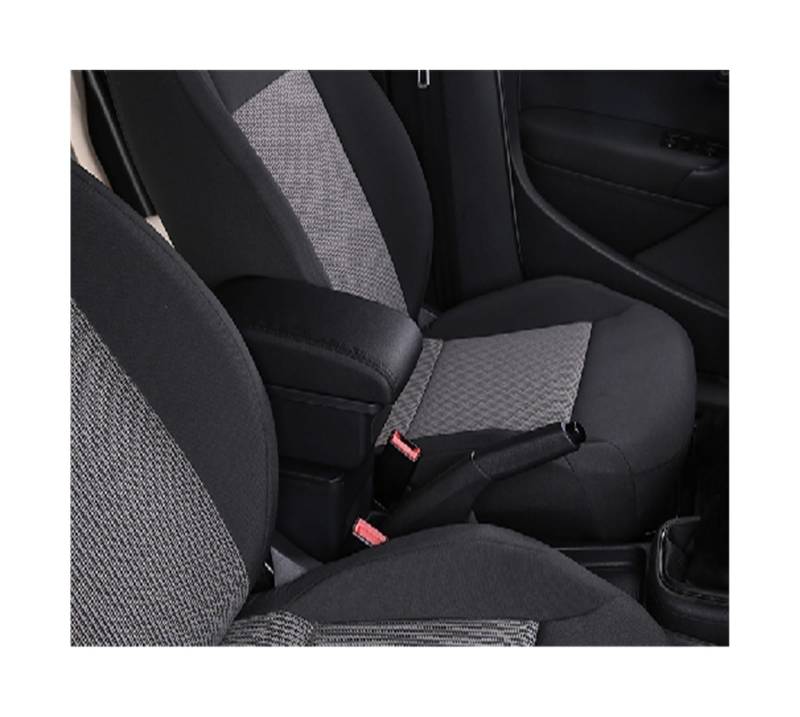 Auto-Armlehnen-Organizer Für Peugeot 107 für Citroen C1 Armlehne Box Auto Armlehne Box Gewidmet USB(B3,Schwarz) von FREERAY