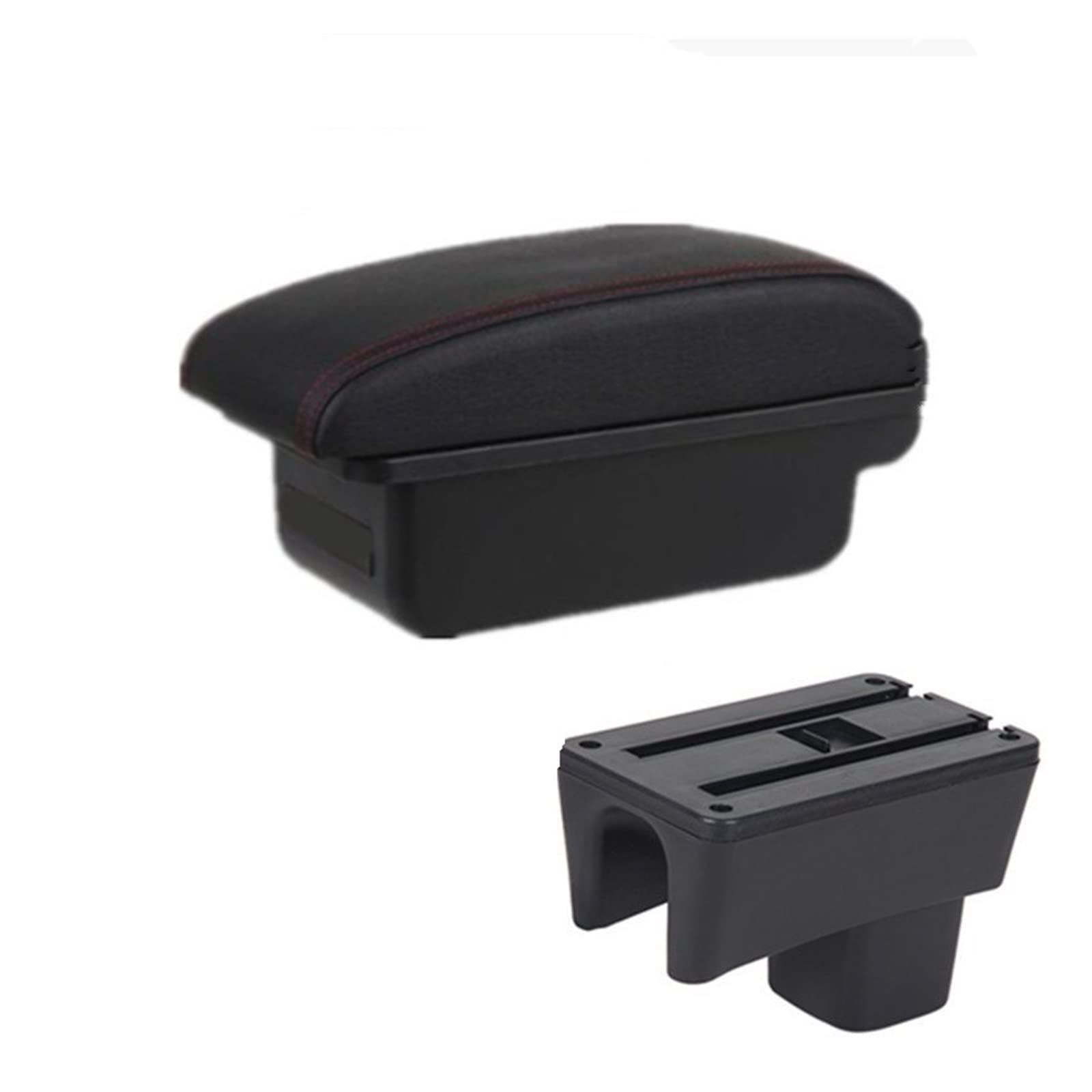 Auto-Armlehnen-Organizer Für SUZUKI für Swift Armlehnenbox Autoarmlehne 2005-2022 Autozubehör Innenaufbewahrungsbox Nachrüstteile für mit für USB(C1 red) von FREERAY