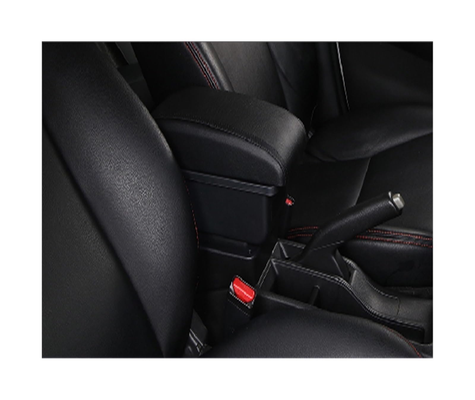 Auto-Armlehnen-Organizer Für Suzuki Ignis 2005-2022 Armlehnenbox Für mit multifunktionaler Unterstützung, PU-weichem Kissen, Innenausstattung, Nachrüstteile, USB(C2 Black line 7USB) von FREERAY