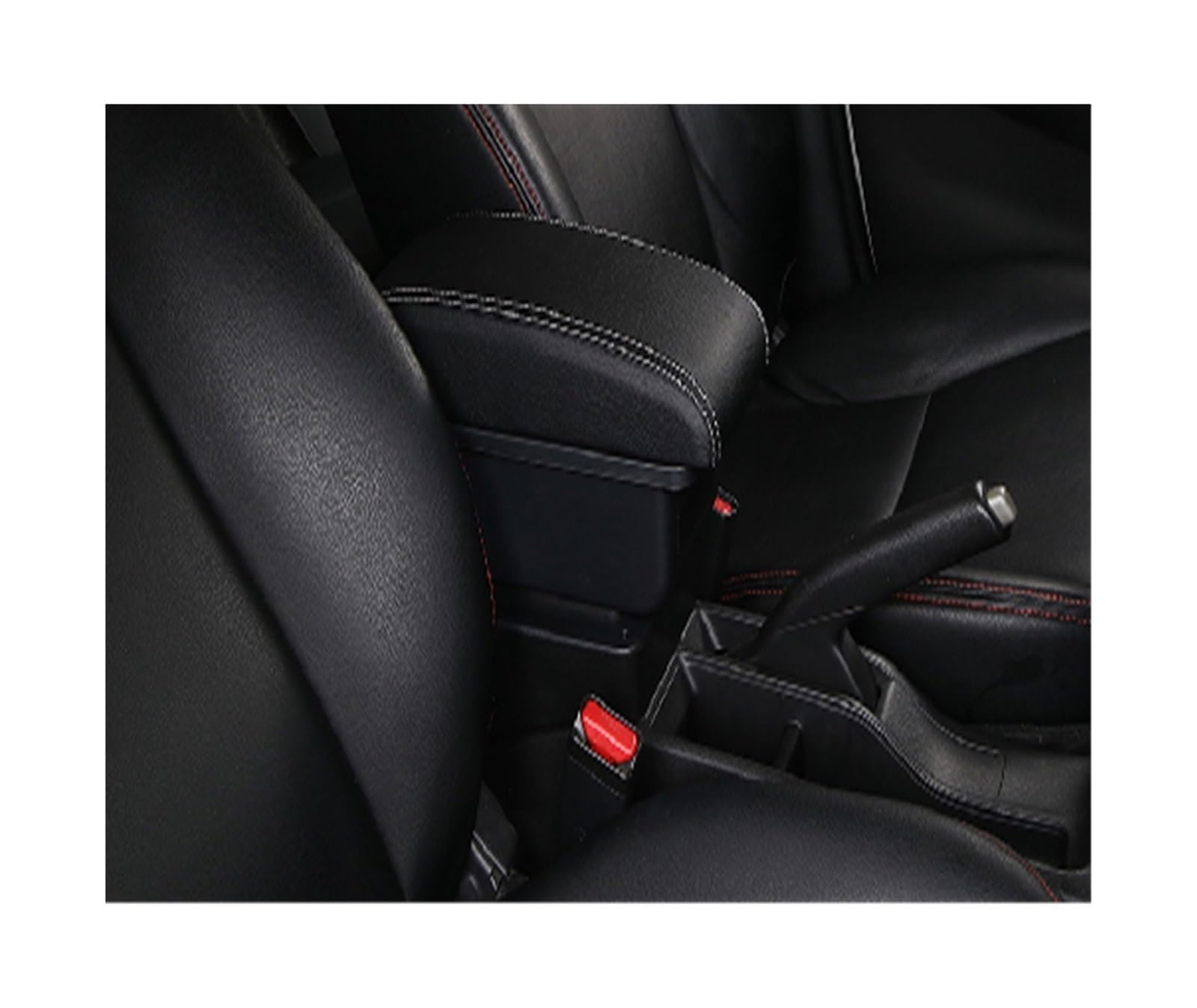 Auto-Armlehnen-Organizer Für Suzuki Ignis 2005-2022 Armlehnenbox Für mit multifunktionaler Unterstützung, PU-weichem Kissen, Innenausstattung, Nachrüstteile, USB(C3 Black white 7USB) von FREERAY