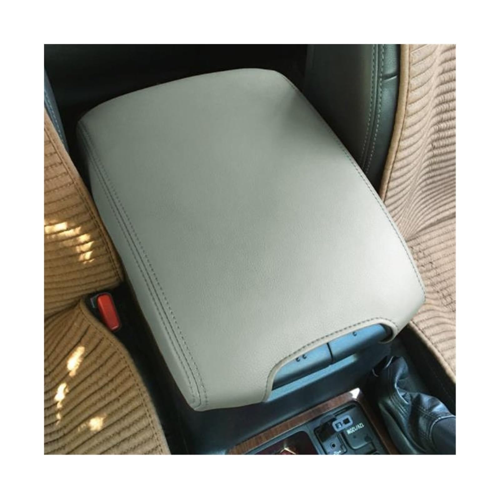 Auto-Armlehnen-Organizer Für Toyota für Land für Cruiser Prado 150 2010-2019 Autoinnenausstattung Mikrofaserleder Mittelarmlehnenkastenabdeckung(Gray) von FREERAY