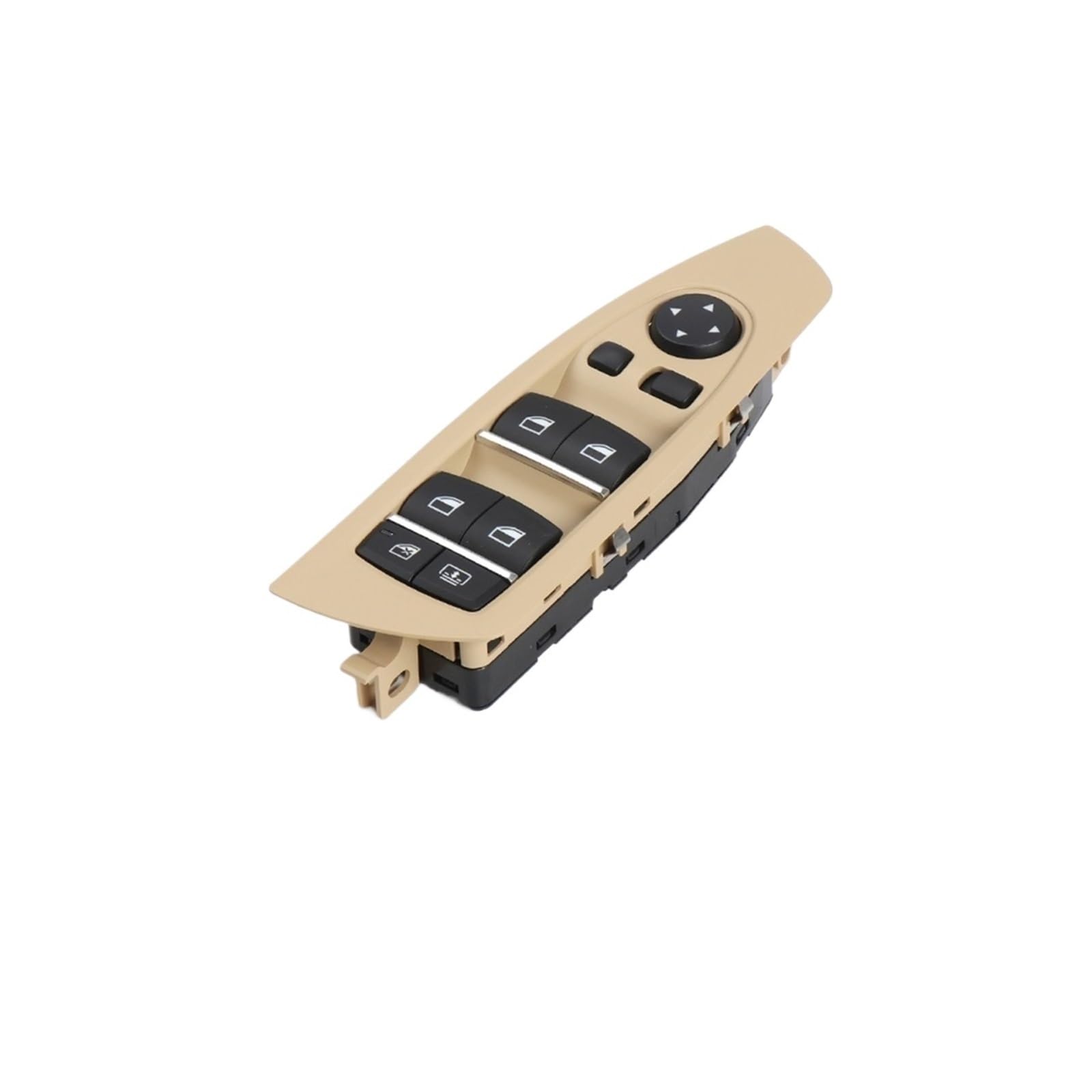 Elektrischer Fensterheberschalter Für 7er F01 F02 F04 Fahrerfenster-Spiegelschalter-Knopf, elektrischer Strom für Hauptfensterschalter 61319241915(Beige) von FREERAY