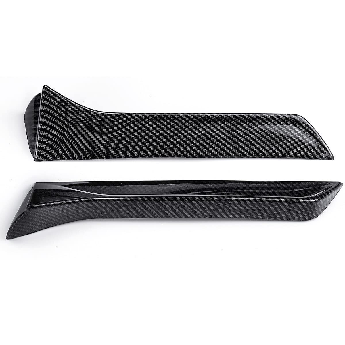 Kotflügel für Autos 2 Teile/Satz Hinten Fenster Deflektor Spoiler Seite Splitter Flügel Abdeckung Aufkleber Für Sitz Für Leon 5F FR MK3 MK 3,5 2013-2021 Auto Zubehör(Carbon Fiber Look) von FREERAY