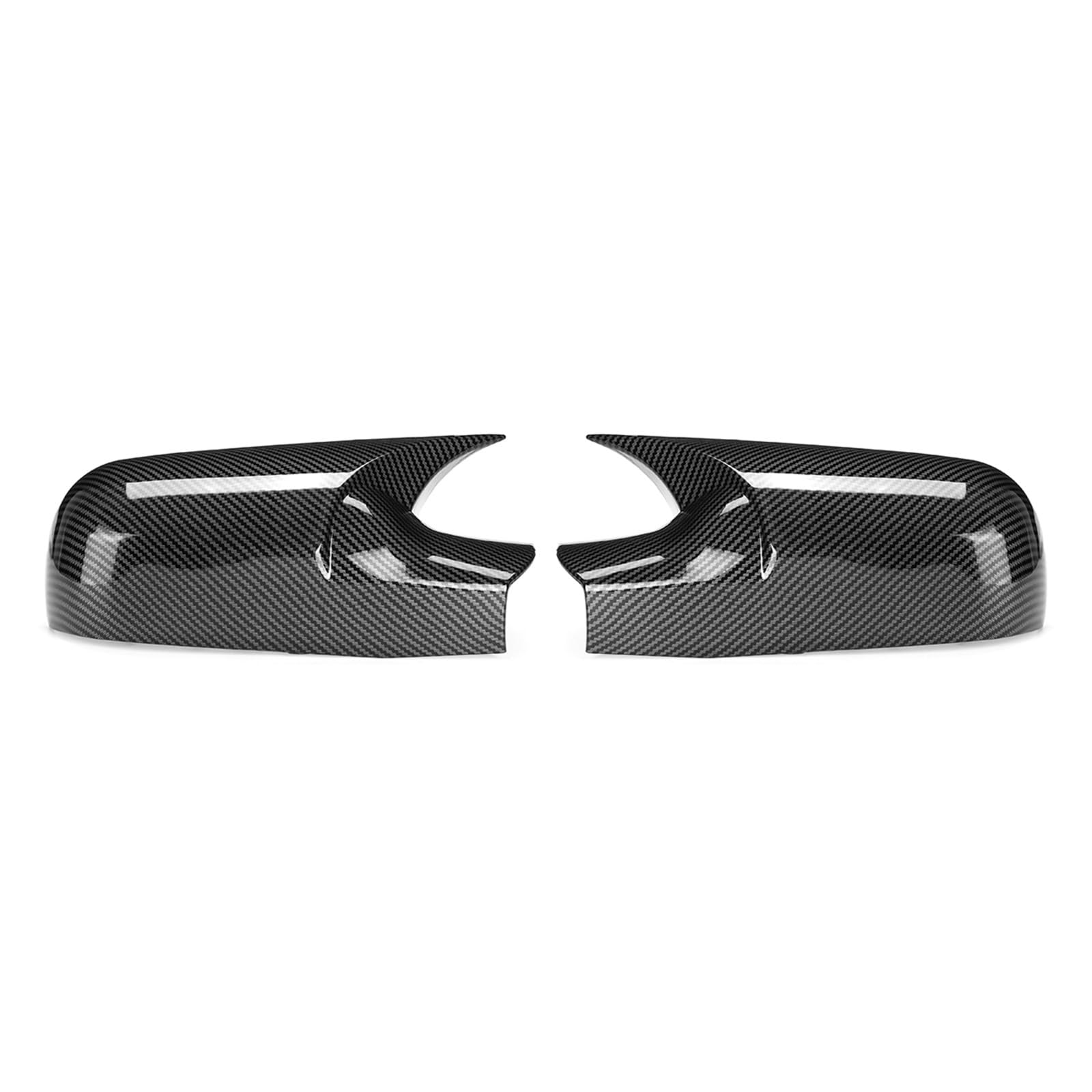 Rückspiegelabdeckung Kappe Für Renault Für Megane 2 MK2 2002-2009 Paar Auto Seite Rückspiegel Abdeckung Kappe Spiegel Shell Fall Trim(Carbon Fiber) von FREERAY