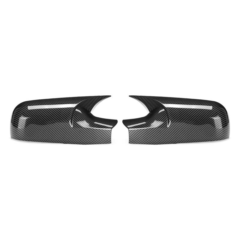 Rückspiegelabdeckung Kappe Für Renault Für Megane 2 MK2 2002-2009 Paar Auto Seite Rückspiegel Abdeckung Kappe Spiegel Shell Fall Trim(Carbon Fiber) von FREERAY