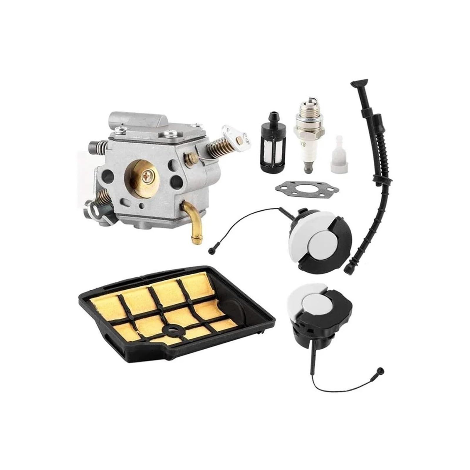 Vergaser für Rasenmäher Vergaser Carb Kettensäge Teile Kit Für Mit Dichtung Luftfilter Für Stihl MS200 MS200T 11291200653 von FREERAY