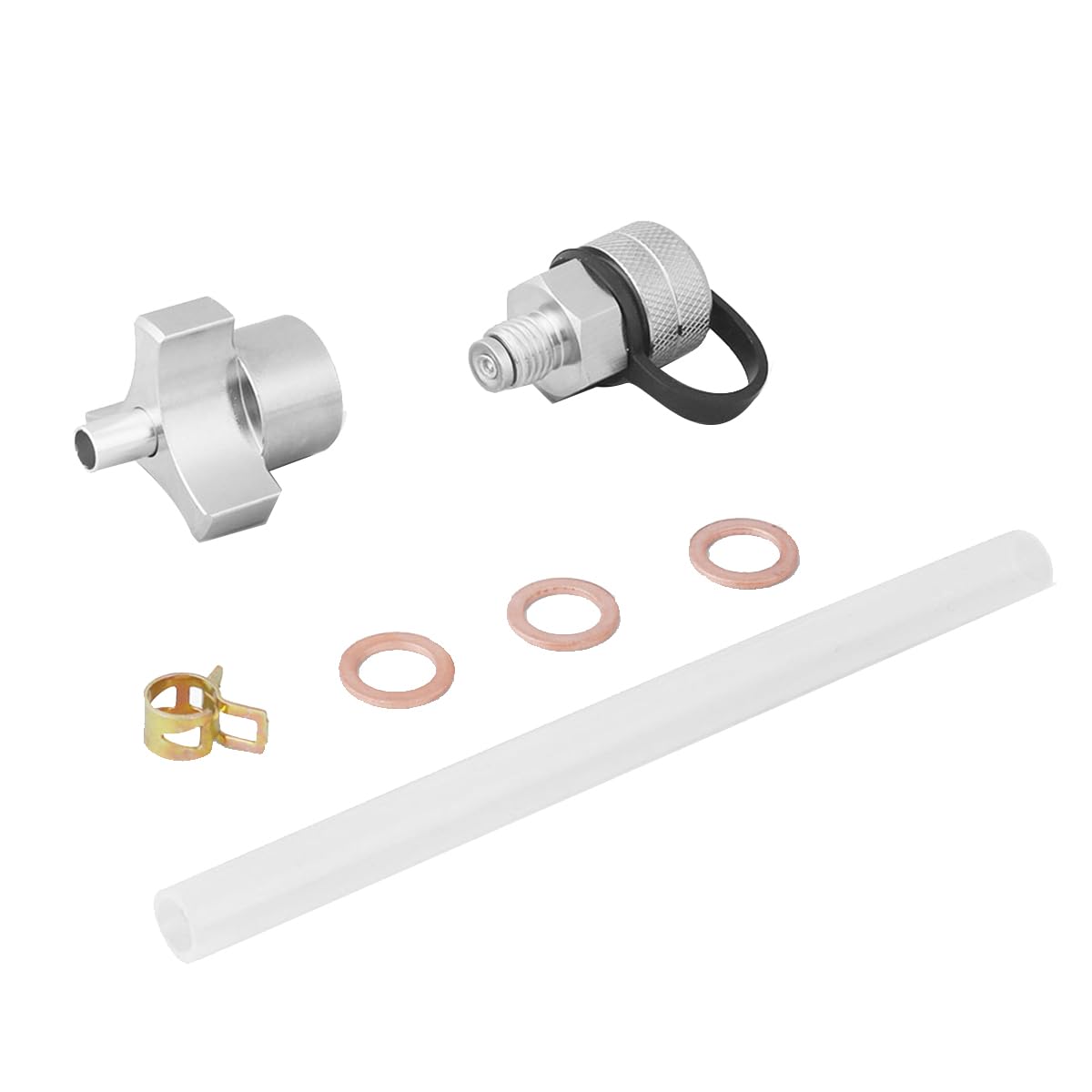 FRGMNT Auto-Ölablassventil Aus Aluminiumlegierung, Schnellablass, Geeignetes Schnelldreh-Ölablassventil für M12x1,5 mit Schlauchzubehör von FRGMNT