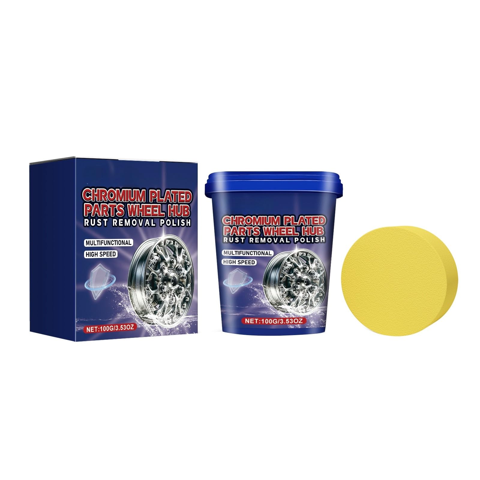 FRMUIC Autoreifenpaste, Reifenreinigung, Radnaben-Dekontamination, Aufhellung, langanhaltende Entfernung, Reinigungsmittel (Blue, One Size) von FRMUIC