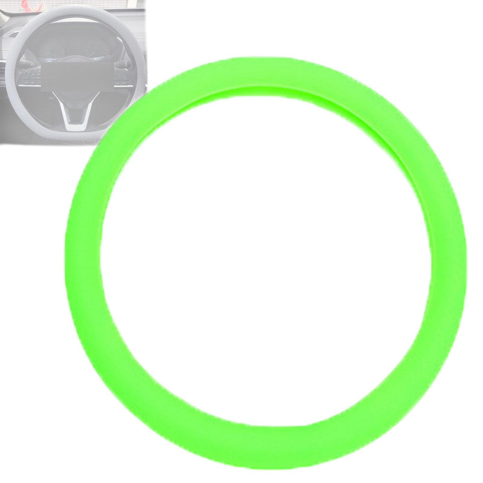 Coole rutschfeste Silikon-Lenkradschutz, Universal 32-40 cm rutschfeste Silikon-Auto-Lenkradabdeckung, weiche rutschfeste elastische Auto-Lenkrad-Schutzhülle (Grün) von FROGTEST