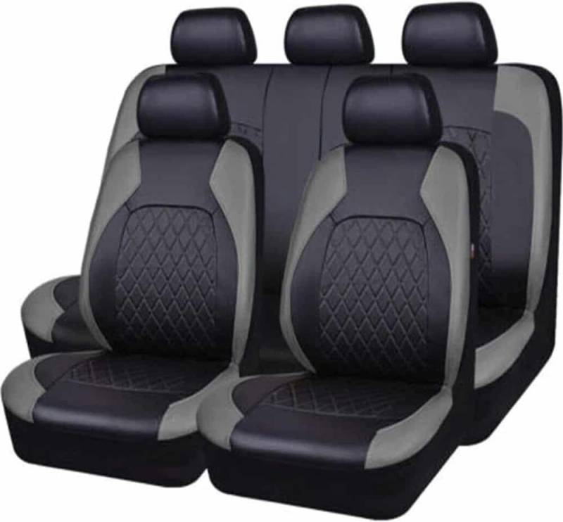 FROON Sitzbezüge Auto Autositzbezüge Universal Set für Ford Kuga ST-line ST line 2009-2020/F150 F-150 2000-2019 Auto Zubehör,schwarz grau von FROON