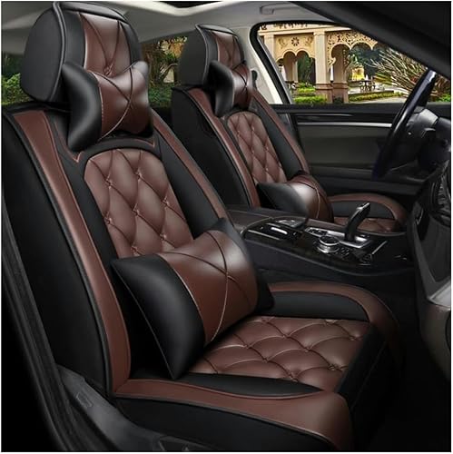 FROON Sitzbezüge Auto Autositzbezüge Universal Set für Mitsubishi ASX Pajero Sport PajeroCross Grandis Cuero Funda Asiento Auto Zubehör,braun von FROON