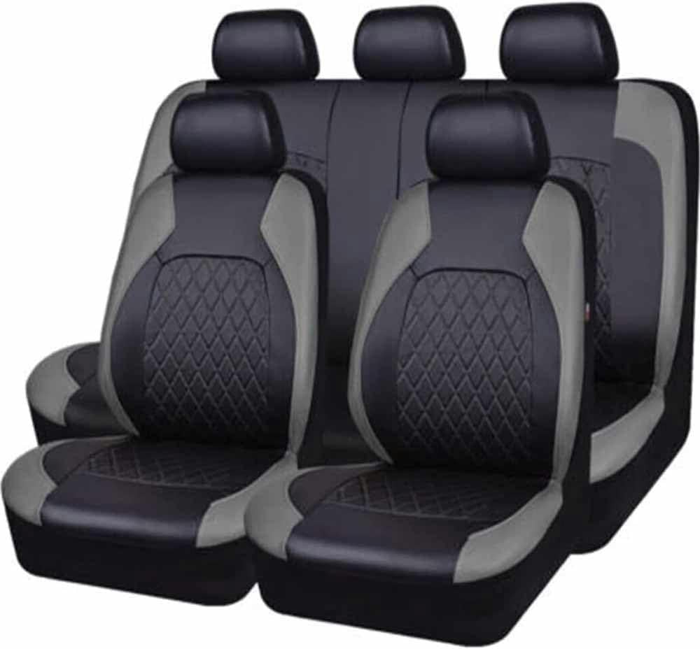 FROON Sitzbezüge Auto Autositzbezüge Universal Set für Volkswagen VW Tiguan 2 Gen/Tiguan Allspace 2016 2017 2018 2019 2020 2021 2022 2023 Auto Zubehör,schwarz grau von FROON