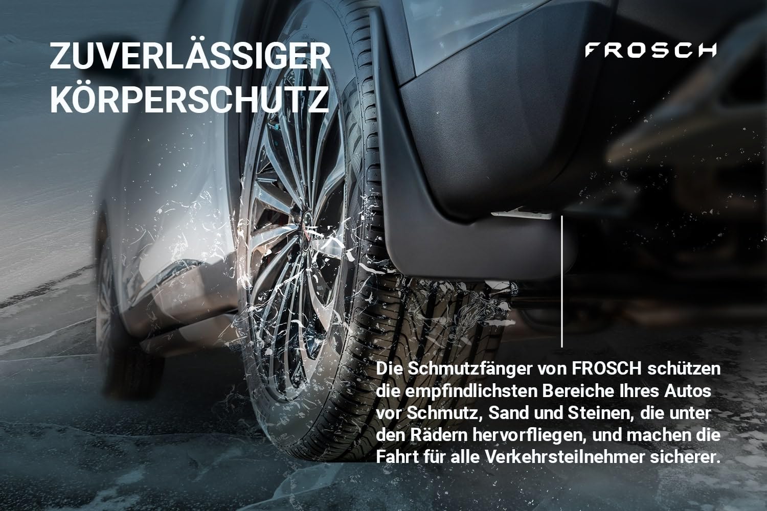 Frosch Schmutzfänger Vorne für Tesla Model Y, 2020->, 2 TLG. von FROSCH