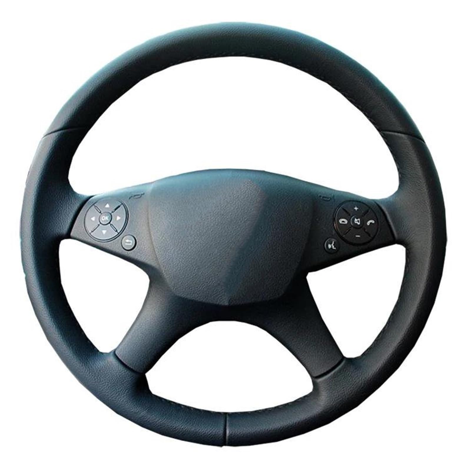 Für Mercedes Für Benz W204 C-Klasse 2007 2008 2009 2010 C280 C230 Kunstleder-Lenkradbezug Lenkradhüllen für Auto(Blue) von FRTRGVUVXP