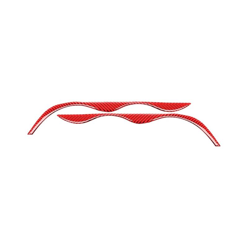 FRUDYR Scheinwerfer Augenbrauen Fit for BMW 3 Serie E46 M3 323i 328i 330i 325i 1999-2004 Carbon Faser Auto trim Abdeckung Dekor Aufkleber Scheinwerfer-Brauenform(Red) von FRUDYR