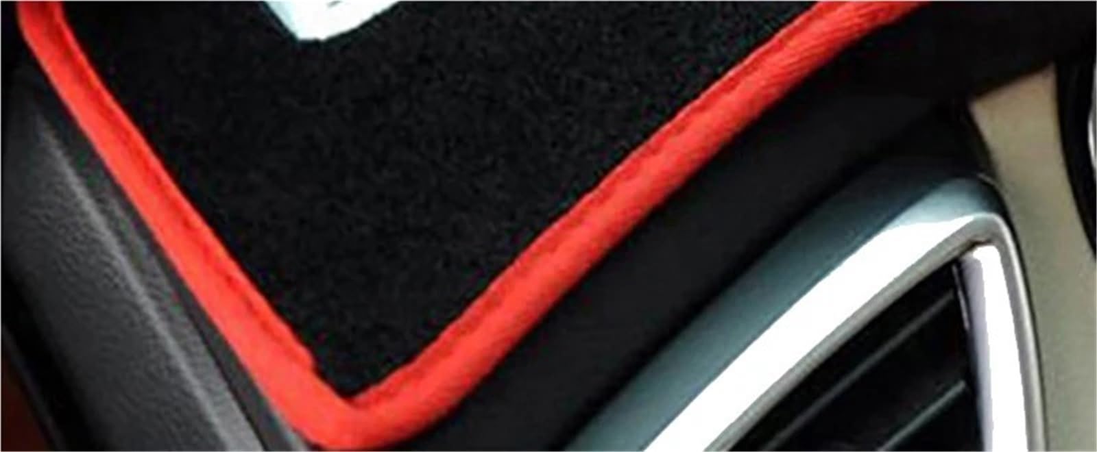 Armaturenbrettabdeckung Matte Auto Armaturenbrett-Abdeckung, Armaturenbrett-Matte, Teppich, Für Mitsubishi Für Outlander 2. Generation CW/ZG/ZH 2006–2012, 2 Schichten, Sonnenschutz Dashmat Mat(Red LHD von FRVVPL