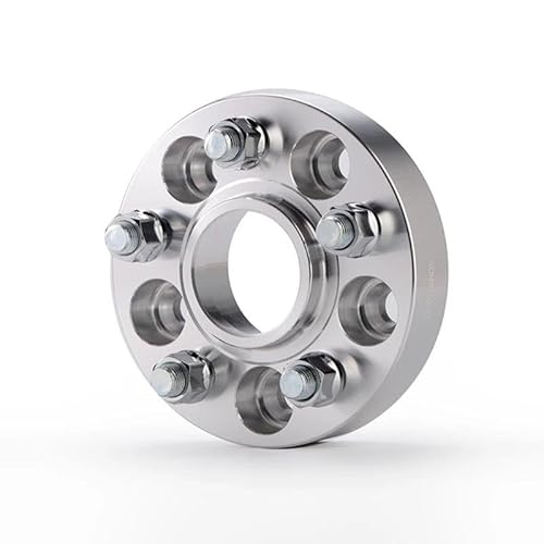 Auto Distanzscheiben Spurverbreiterungen 1 Stück Für Aluminium Legierung Rad Spacer 5x112 CB 66,6mm Rad Dichtung Flansch Schwarz Silber(30mm Silver Spacer) von FRVVPL