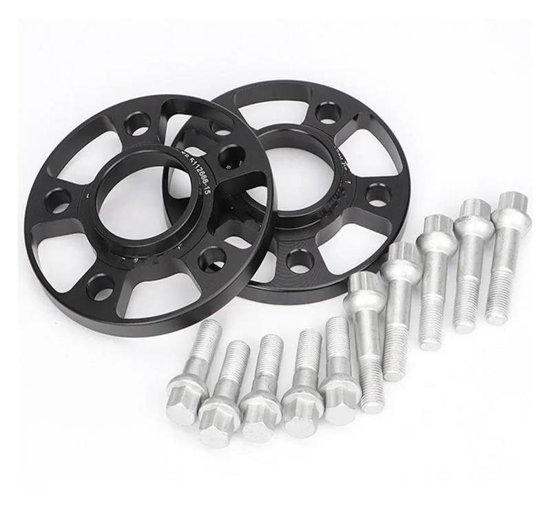 Auto Distanzscheiben Spurverbreiterungen 2 Stück Für Benz W204 W205 12/15/20mm 7075 Aluminium Geschmiedet Spurverbreiterungen Adapter PCD 5x112 CB = 66,5mm(ID = OD) M14x1.5(2PCS 15mm) von FRVVPL