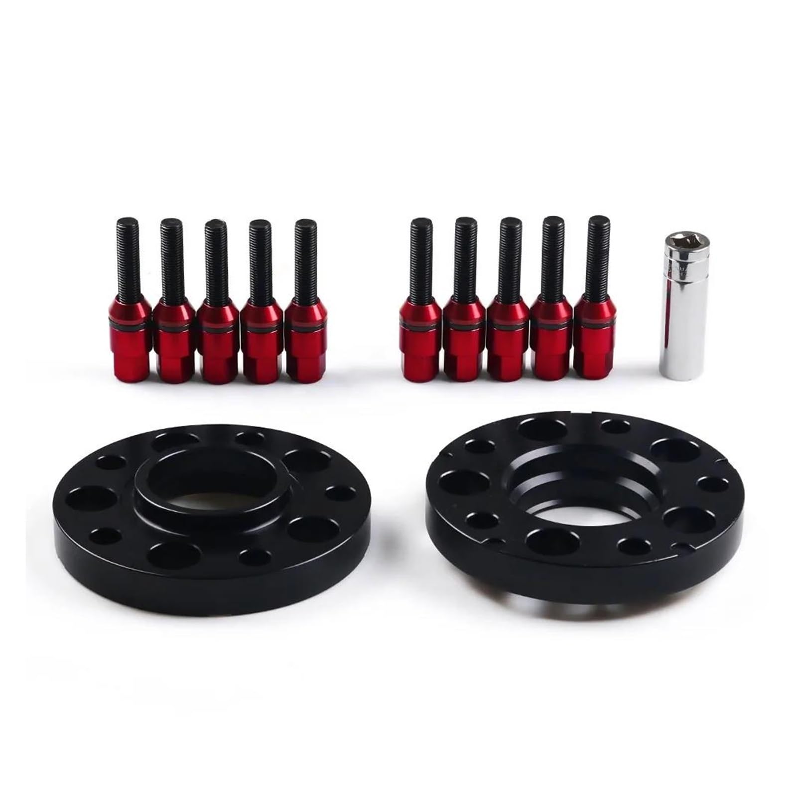 Auto Distanzscheiben Spurverbreiterungen 20mm Für E36 E46 323 325 328 335i 545i 72,56mm 5x120mm Hubcentric Spurverbreiterungen M12x1.5 Kegelschrauben(Red Bolts) von FRVVPL