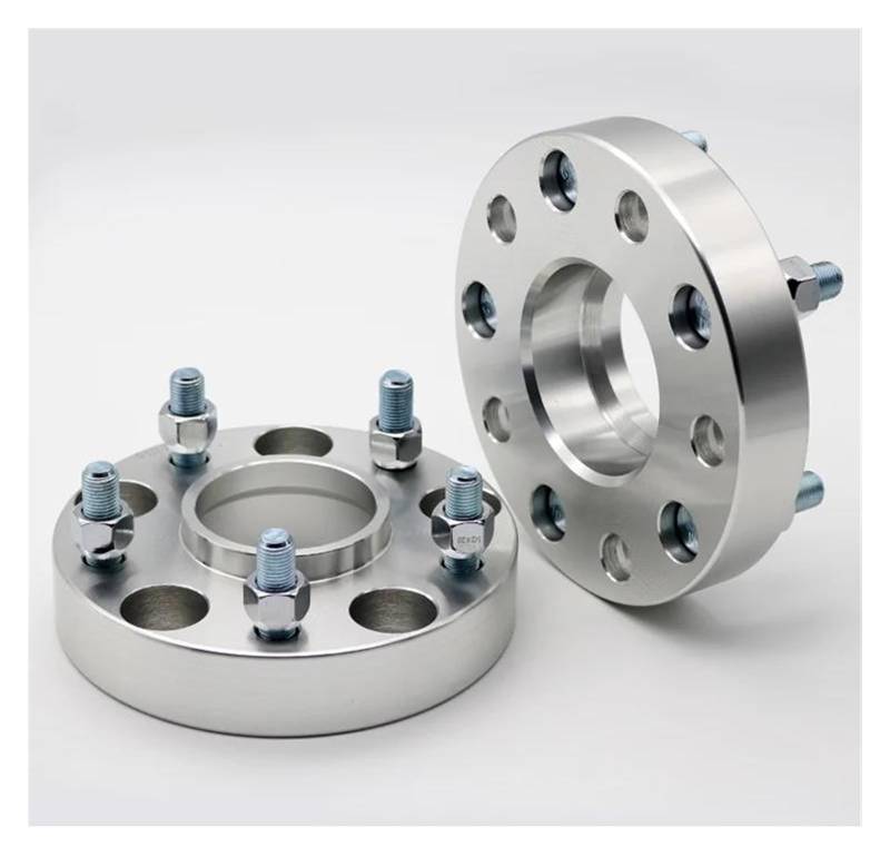 Auto Distanzscheiben Spurverbreiterungen Universal Für Serie 2 Stück 25/30/35/40mm PCD 5x120 CB 72,56 Mm Rad Spacer Adapter(40mm Silver) von FRVVPL