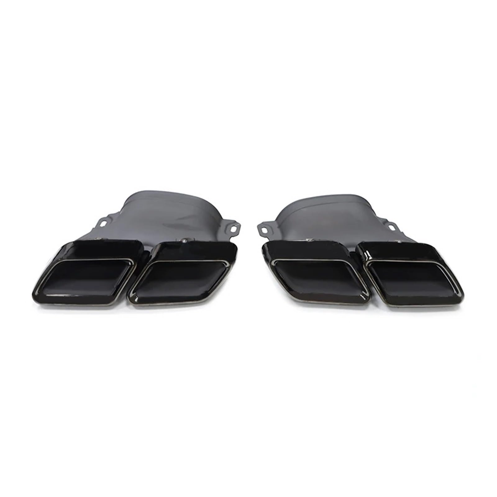 Auto-Endrohre Auto-Quad-Auspuffblende Aus Edelstahl Für Für Benz Für C63 Für W205 Für C200 Für C300 Für C180 Für C260 Schalldämpferspitzen Endrohrdüse Auspuffblende(Schwarz) von FRVVPL