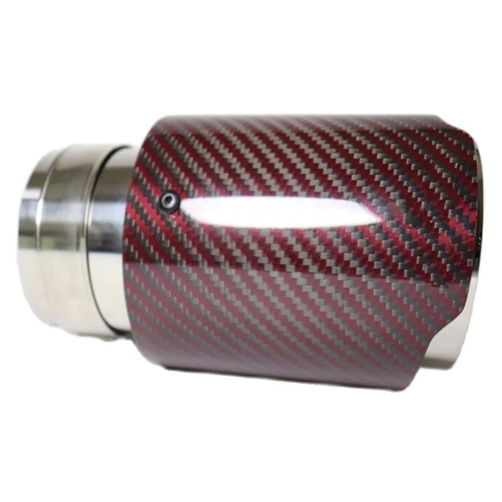 Auto-Endrohre Automodifikation Universal Sandy Automobile Auspuffrohr Schalldämpferspitze Rote Kohlefaser Serie Auto Auspuffspitze Schalldämpfer Auspuffblende(51MM IN 89MM Out) von FRVVPL