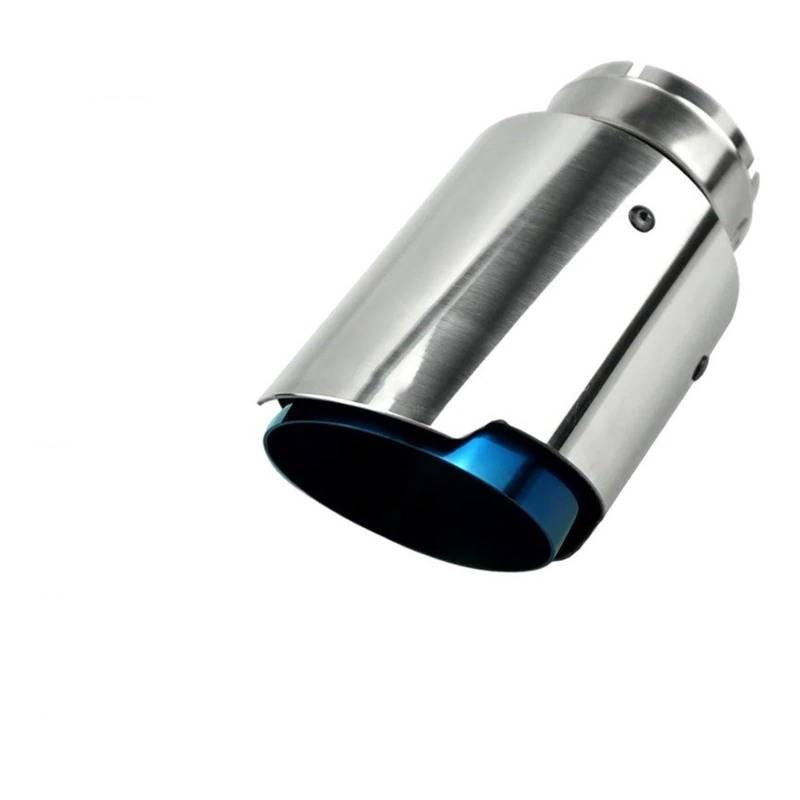 Auto-Endrohre Edelstahl Blau/schwarz/Silber + Silber Auspuffrohr Universal Modifiziert Auto Auspuff Endrohr Auspuffblende(Blue in63-out101mm) von FRVVPL