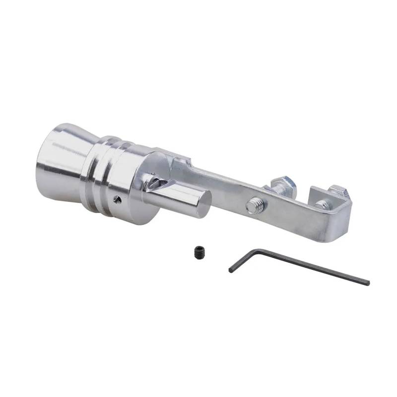 Auto-Endrohre Fahrzeug-Umrüstgerät Auspuffrohr Turbo Sound Whistle Auto Turbmuffler Universal Sound Simulator Auto Turbo Sound Whistle S/M/L/XL Auspuffblende(Silver XL) von FRVVPL