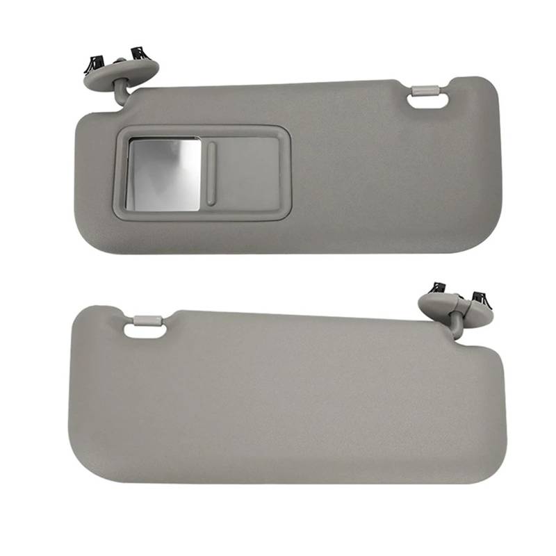 Auto Visier Sonnenschutz Grau Beige Links Rechts Seite Auto Sonnenblende Mit Spiegel Fahrer Beifahrerseite Innenraum Für Toyota Für Auris Für Corolla 2010 2011 2012 2013 Sonnenblende(Gray,1 Set.) von FRVVPL