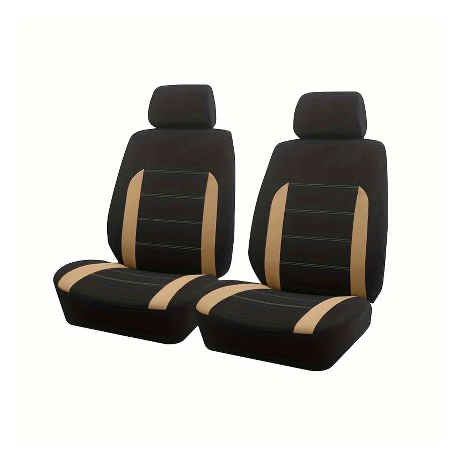 Autositzbezüge Autositzschutz Polyester Universalgröße 2 Vordersitzbezüge Für Die Meisten Autos SUV LKW Van Auto Schonbezüge(Beige) von FRVVPL