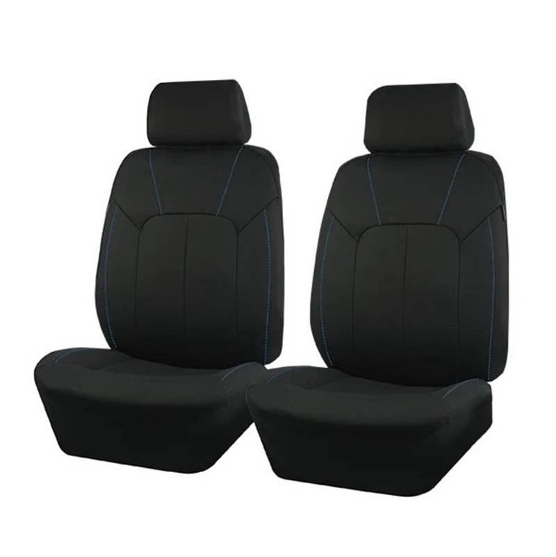 Autositzbezüge Schwarz Universal Polyester Autositzbezug Komplettset Zubehör Innenraum Für Auto SUV Van Sitzschutz Auto Schonbezüge(2 Front seat Blue) von FRVVPL