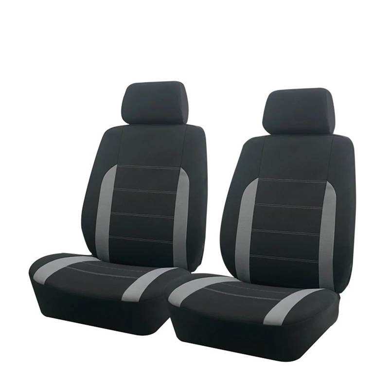 Autositzbezüge Sport Universal Polyester Autositzbezug-Set Für Die Meisten Autos Unifarbener Stoff Zweifarbig Autositzschutz Auto Schonbezüge(TypeC Gray 2 seat) von FRVVPL