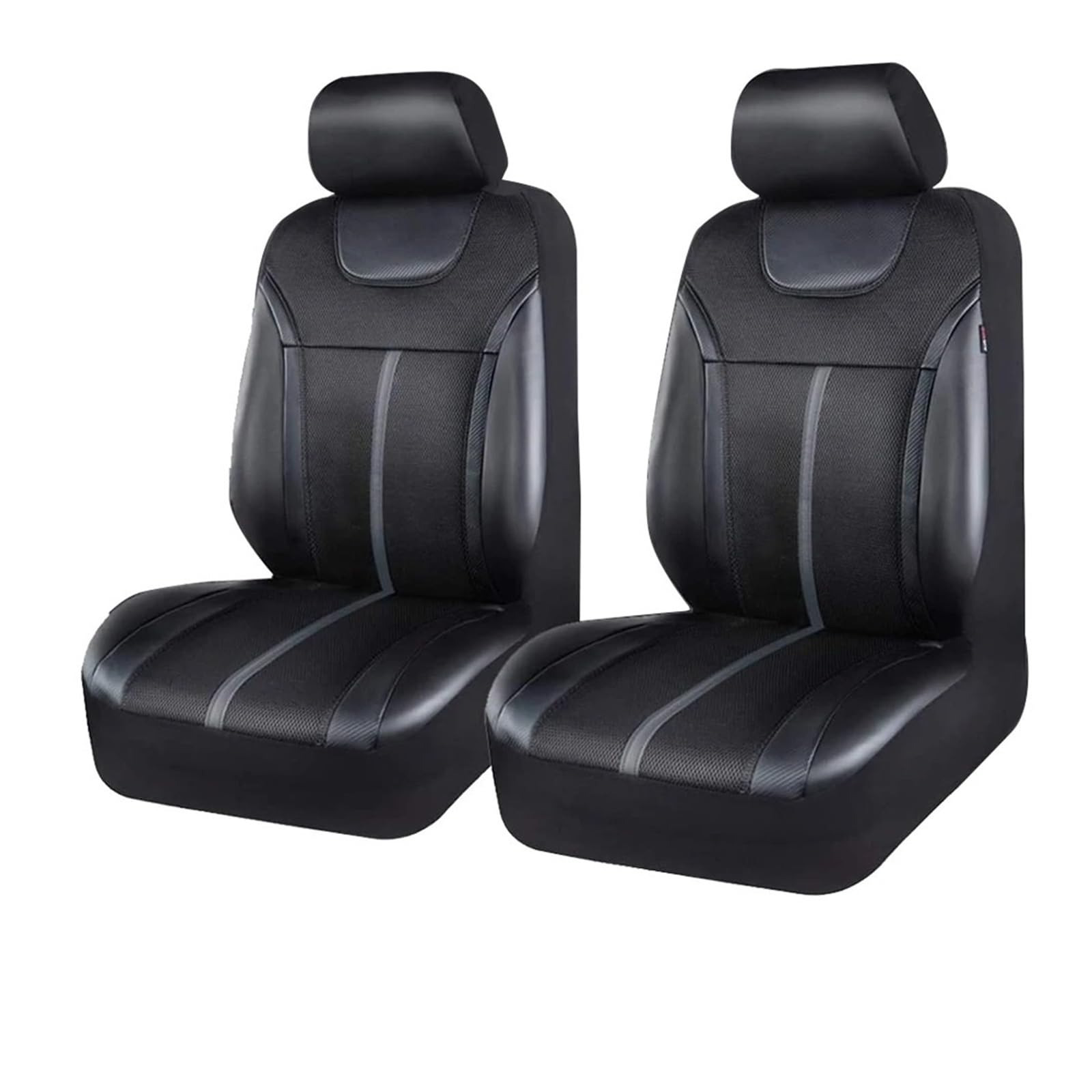 Autositzbezüge Universal-Autositzbezug-Set Aus PU-Leder Und Netzstoff Für Die Meisten Auto- SUV- Van- Und LKW-Sitzkissen Autositzschutz Auto Schonbezüge(2 seat Gray) von FRVVPL