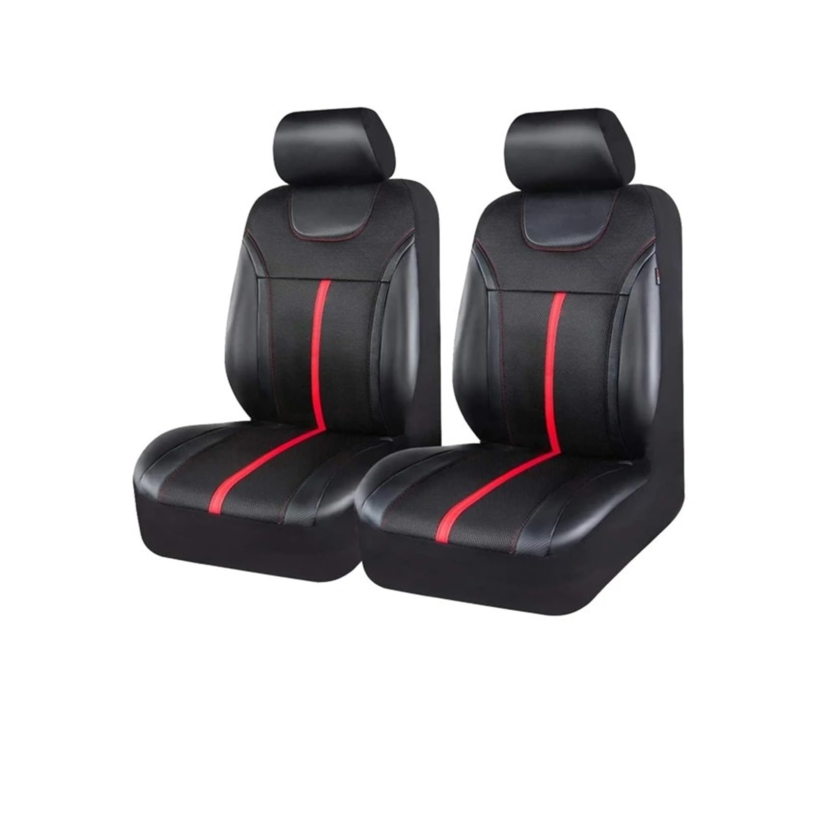 Autositzbezüge Universal-Autositzbezug-Set Aus PU-Leder Und Netzstoff Für Die Meisten Auto- SUV- Van- Und LKW-Sitzkissen Autositzschutz Auto Schonbezüge(2 seat Red) von FRVVPL