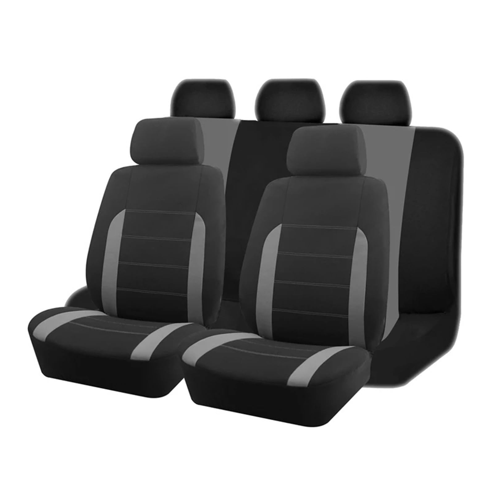 Autositzbezüge Universal Stoff Autositzbezüge Für Die Meisten Autos SUV Truck Van Autositzschutz Autozubehör Innenraum Auto Schonbezüge(Gray 5 seat) von FRVVPL