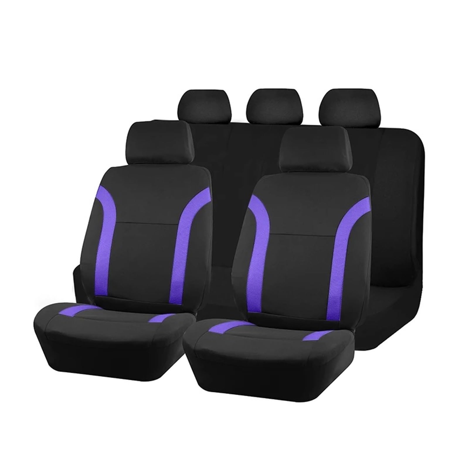 Autositzbezüge Universelle Atmungsaktive Autositzbezüge Air Mesh Stoff Spleißen Mit Polyestergewebe Für Die Meisten Auto-SUV Auto Schonbezüge(Purple 5 seat) von FRVVPL