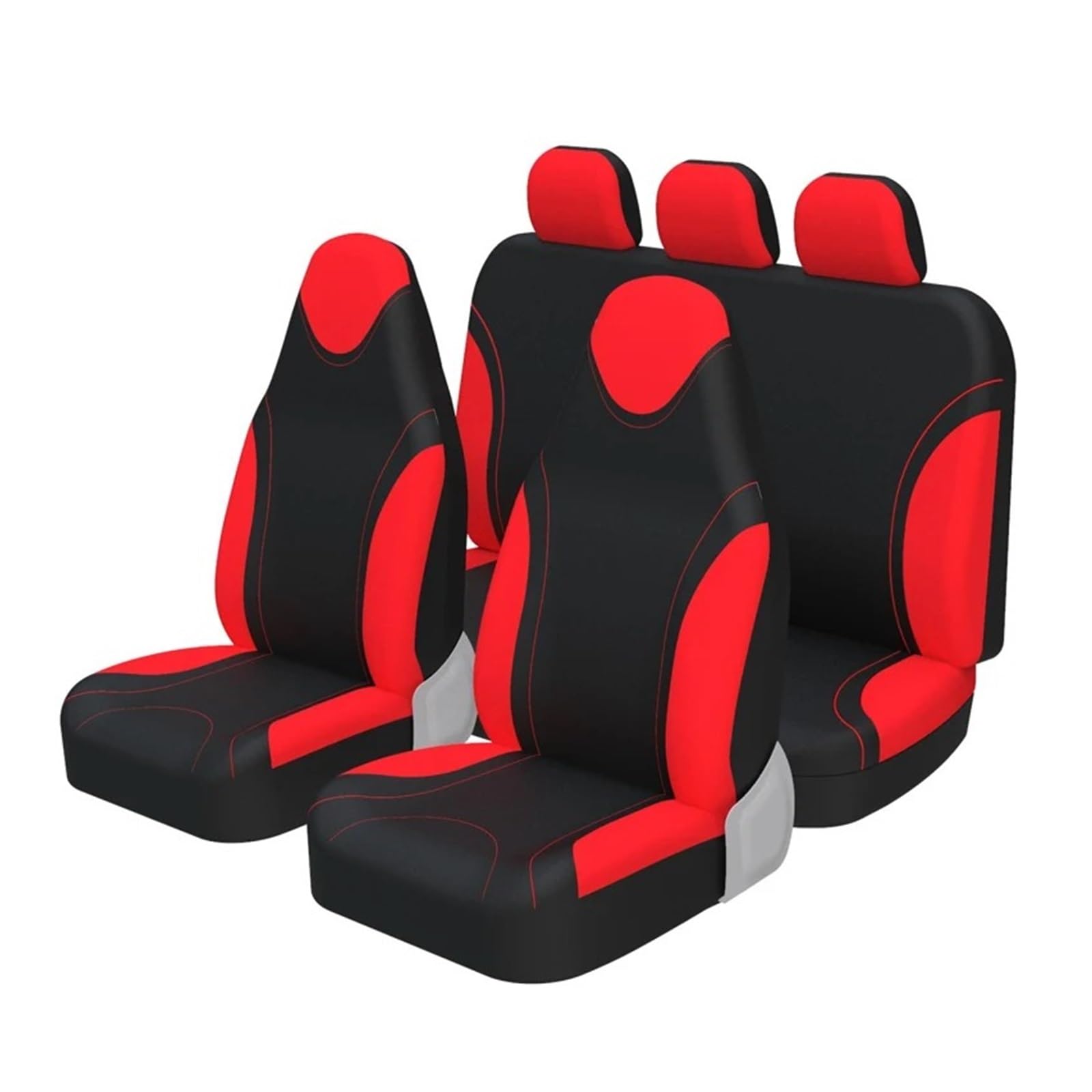 FRVVPL Autositzbezüge Autositzbezüge Universal High Back Schalensitzschutz Für Seat Für Ibiza Auto Schonbezüge(Full Set RED) von FRVVPL