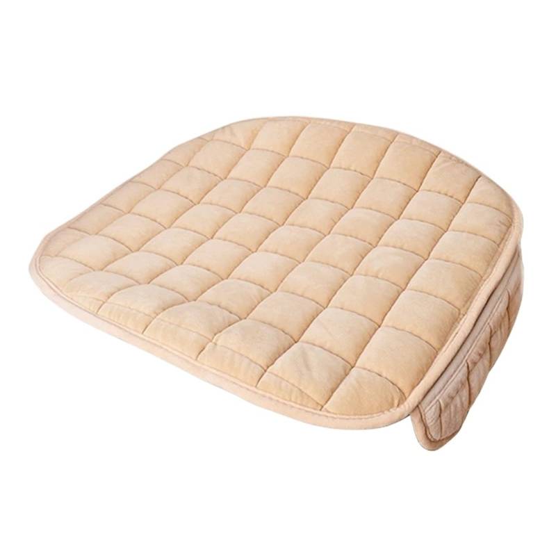 FRVVPL Autositzbezüge Autositzbezug Winter Warme Sitzbezüge Universal Innenraum Auto Sitzkissen Schutzmatten 5-Sitzer Autozubehör Auto Schonbezüge(Beige Front 1piece) von FRVVPL