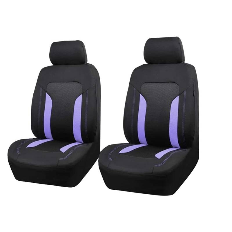 FRVVPL Autositzbezüge Polyester Universal Lila Autositzbezüge Mit 3 Mm Schaumstoff Damen Autozubehör Interieur Sitzschutz Auto Schonbezüge(AD9341-2F-Purple) von FRVVPL